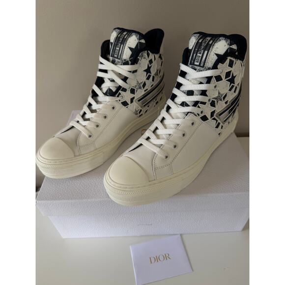$1150 Christian Dior Walk N Dior Star Leather Sneakers Men Unisex Size 41 Shoes main image 15